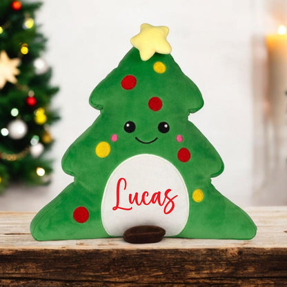 Personalised Festive Plush Squidgy Pillow - Choice of Character