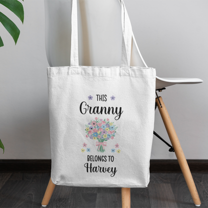 Personalised This Mummy/ Granny Belongs to Tote Bag