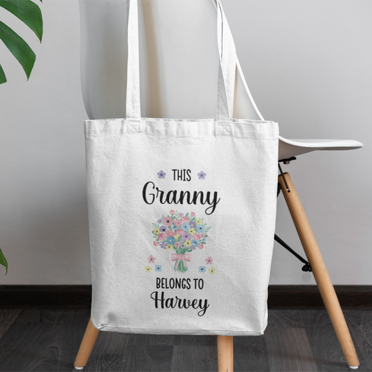 Personalised This Mummy/ Granny Belongs to Tote Bag