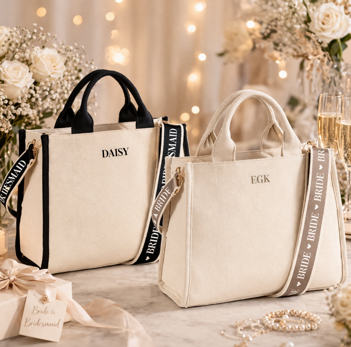 Personalised Bridal Party Tote Bag