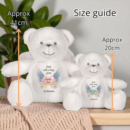 Personalised Angel Bear - Sent with a Hug from Heaven