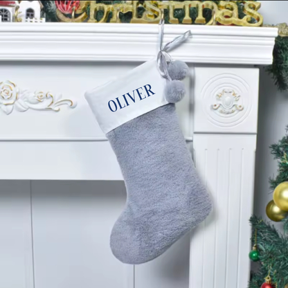 Personalised Plush Christmas Stocking - Matching Family Festive Decor