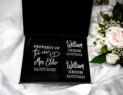 Personalised Groom Boxer Shorts and Socks set with Gift Box