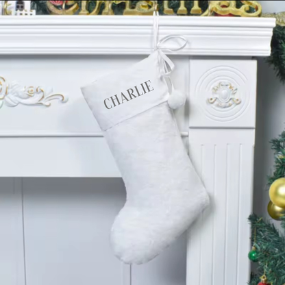 Personalised Plush Christmas Stocking - Matching Family Festive Decor
