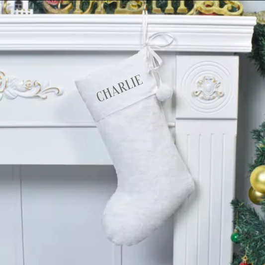 Personalised Plush Christmas Stocking - Matching Family Festive Decor