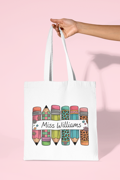 Personalised Teacher Tote Bag