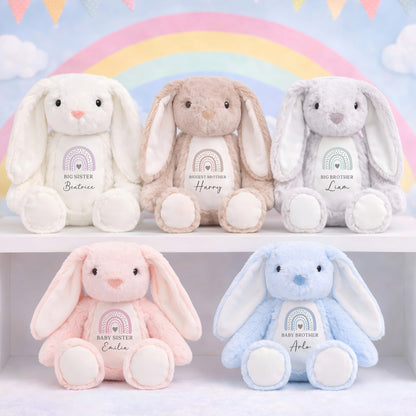 Personalised Matching Sibling Bunny Soft Toy